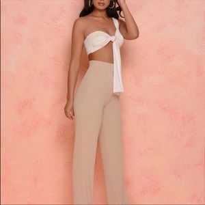 Oh Polly high waisted wide leg trousers